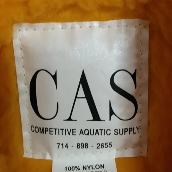 CAS Competitive Aquatic Supply Maroon Swim Parka w/ Hood Faux Fur Lined XL